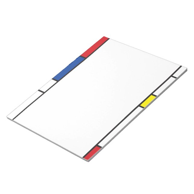 Mondrian Minimalistisk Geometrisk De Stijl Modern  Anteckningsblock (Vinklad)