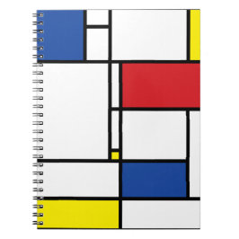 Mondrian Minimalistisk Geometrisk De Stijl Modern Anteckningsbok