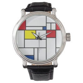 Mondrian Minimalistisk Geometrisk De Stijl Modern  Armbandsur