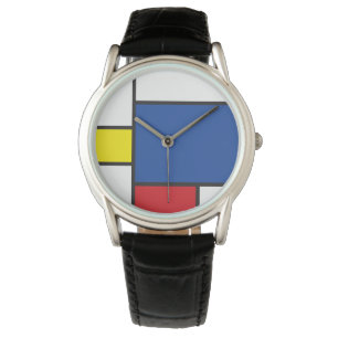 Mondrian Minimalistisk Geometrisk De Stijl Modern Armbandsur