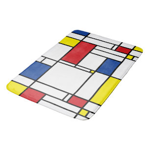 Mondrian Minimalistisk Geometrisk De Stijl Modern Badrumsmatta