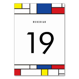 Mondrian Minimalistisk Geometrisk De Stijl Modern  Bordsnummer