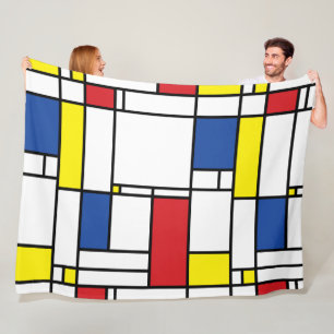 Mondrian Minimalistisk Geometrisk De Stijl Modern Fleecefilt