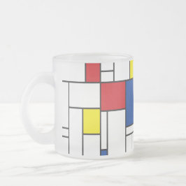 Mondrian Minimalistisk Geometrisk De Stijl Modern Frostad Glasmugg