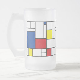 Mondrian Minimalistisk Geometrisk De Stijl Modern Frostat Ölglas