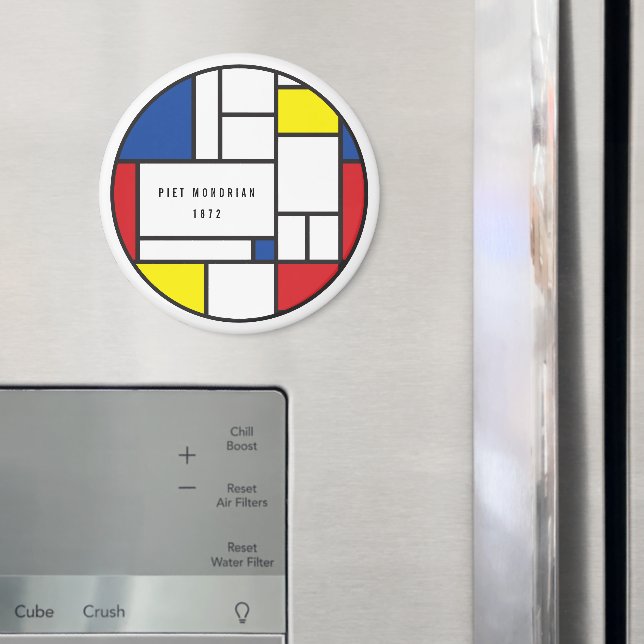 Mondrian Minimalistisk Geometrisk De Stijl Modern  Magnet (In Situ (Fridge))