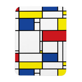 Mondrian Minimalistisk Geometrisk De Stijl Modern Magnet
