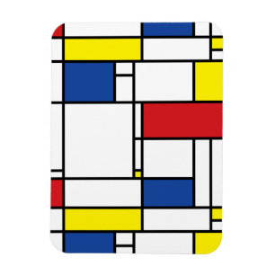 Mondrian Minimalistisk Geometrisk De Stijl Modern Magnet