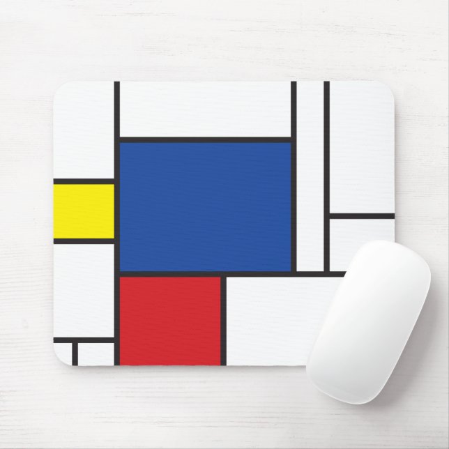 Mondrian Minimalistisk Geometrisk De Stijl Modern  Musmatta (Med mus)