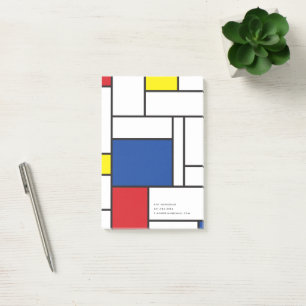 Mondrian Minimalistisk Geometrisk De Stijl Modern Post-it Block