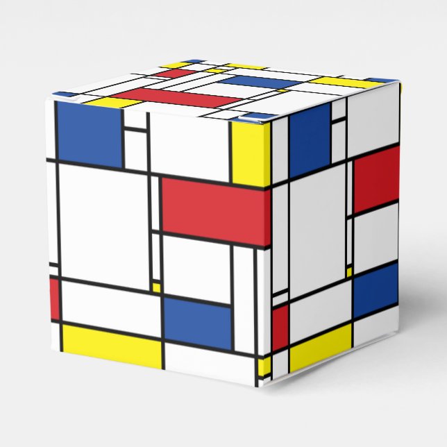 Mondrian Minimalistisk Geometrisk De Stijl Modern  Presentaskar (Framsidan Sidan)