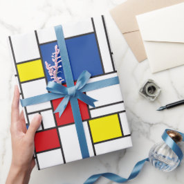 Mondrian Minimalistisk Geometrisk De Stijl Modern  Presentpapper