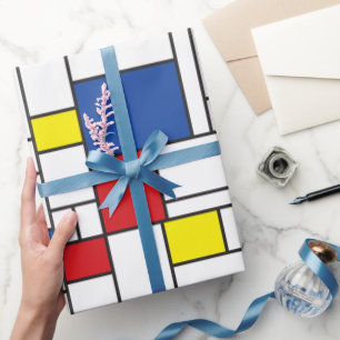 Mondrian Minimalistisk Geometrisk De Stijl Modern Presentpapper