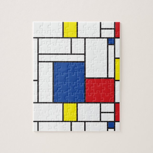 Mondrian Minimalistisk Geometrisk De Stijl Modern  Pussel (Vertikal)