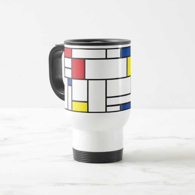Mondrian Minimalistisk Geometrisk De Stijl Modern  Resemugg (Framsida vänster)