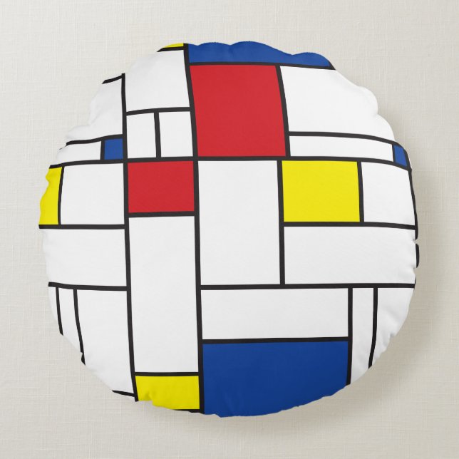 Mondrian Minimalistisk Geometrisk De Stijl Modern  Rund Kudde (Framsidan)