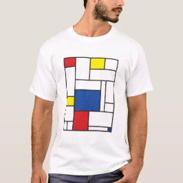 Mondrian Minimalistisk Geometrisk De Stijl Modern  T Shirt