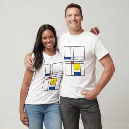 Mondrian Minimalistisk Geometrisk De Stijl Modern T Shirt