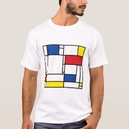 Mondrian Minimalistisk Geometrisk De Stijl Modern T Shirt