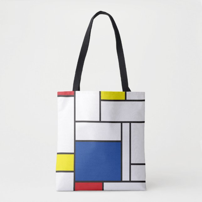 Mondrian Minimalistisk Geometrisk De Stijl Modern  Tygkasse (Framsida)