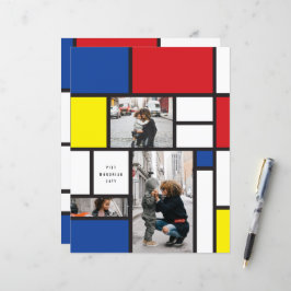 Mondrian Minimalistisk Modern Konst 3 Foto Pappers