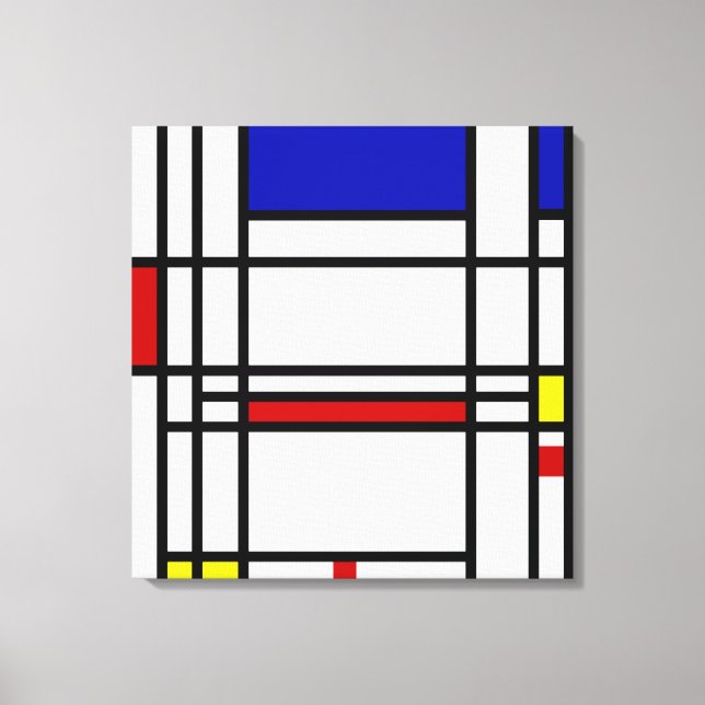Mondrian Modern Art Canvastryck (Framsida)