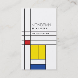 Mondrian Modern Art De Stijl-minimalistisk Abstrak Visitkort