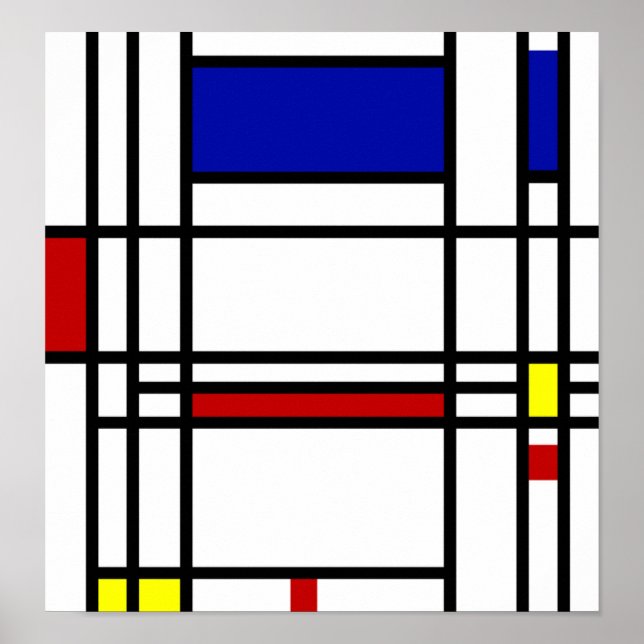 Mondrian Modern Art Poster (Framsidan)