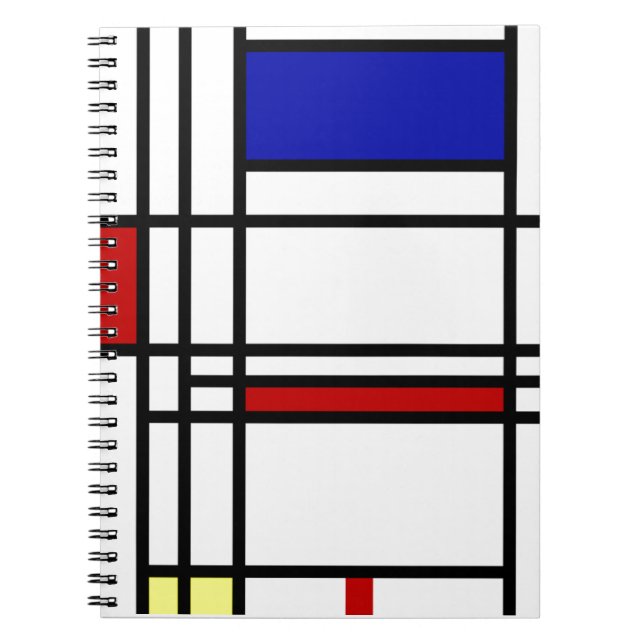 Mondrian modern konst anteckningsbok (Framsidan)