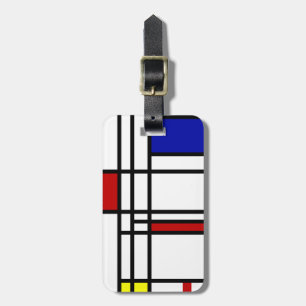 Mondrian modern konst bagagebricka