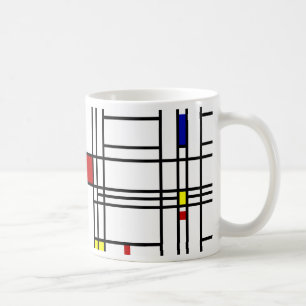 Mondrian modern konst kaffemugg
