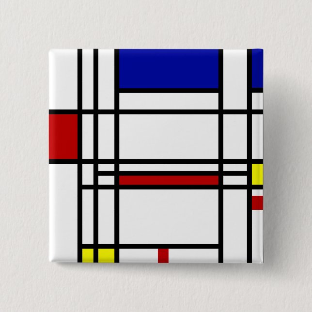 Mondrian modern konst knapp (Framsida)