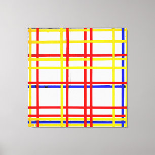 MONDRIAN - NEW YORK CITY 1-1942 - De Stijl - Canvastryck