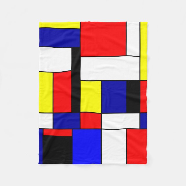 Mondrian nr 42 fleecefilt (Framsidan)