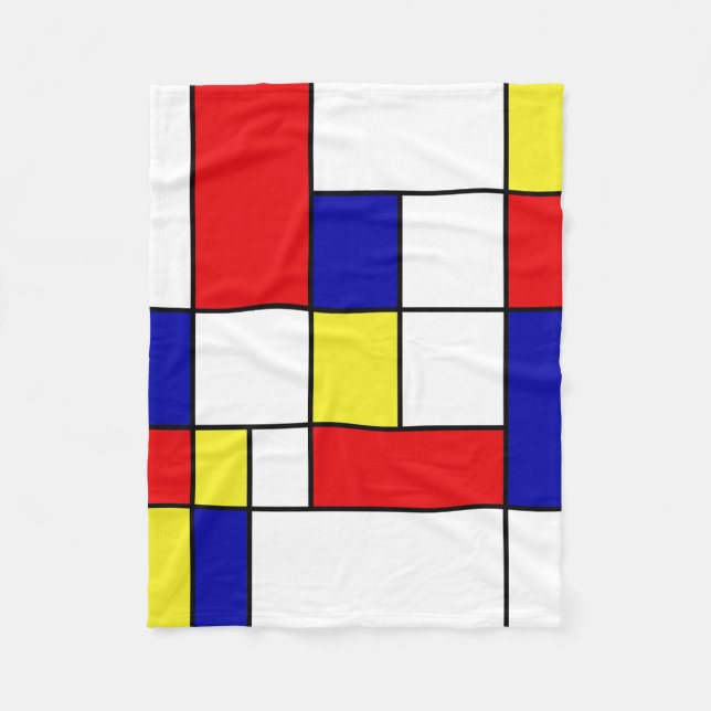 Mondrian nr 43 fleecefilt (Framsidan)