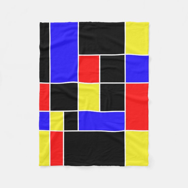 Mondrian nr 45 fleecefilt (Framsidan)