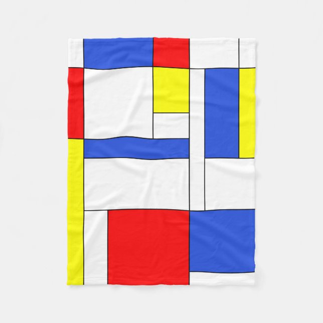 Mondrian nr 47 fleecefilt (Framsidan)