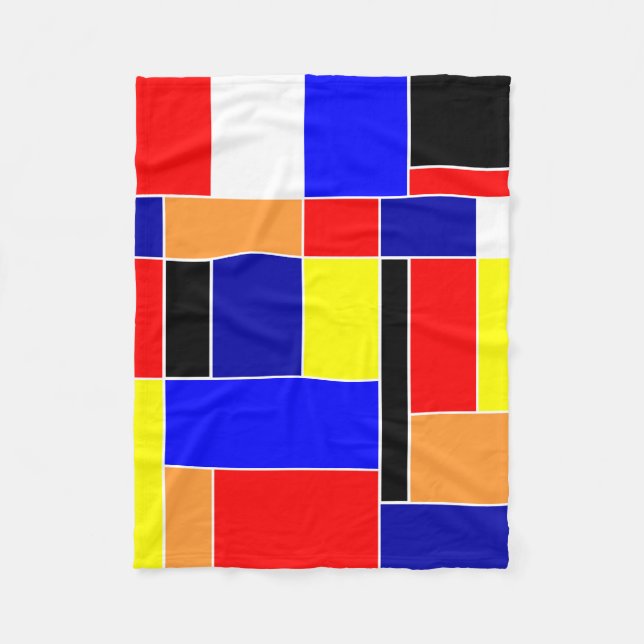 Mondrian nr 48 fleecefilt (Framsidan)