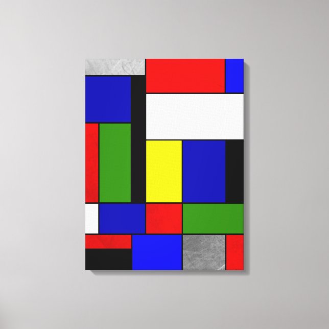 Mondrian nr 4 canvastryck (Framsida)