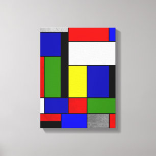 Mondrian-nr 4 canvastryck