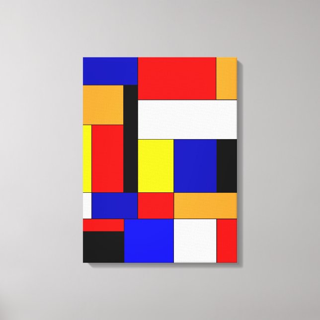 Mondrian nr 9 canvastryck (Framsida)