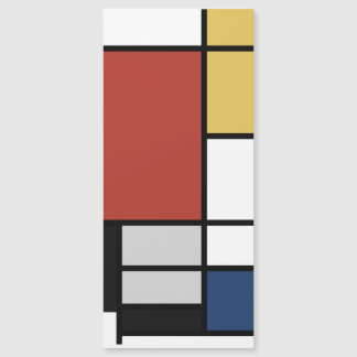 Mondrian Painting Red Flygplan Gult Black Grått Bl
