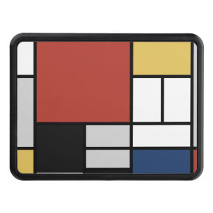 Mondrian Painting Red Flygplan Gult Black Grått Bl Dragkroksskydd