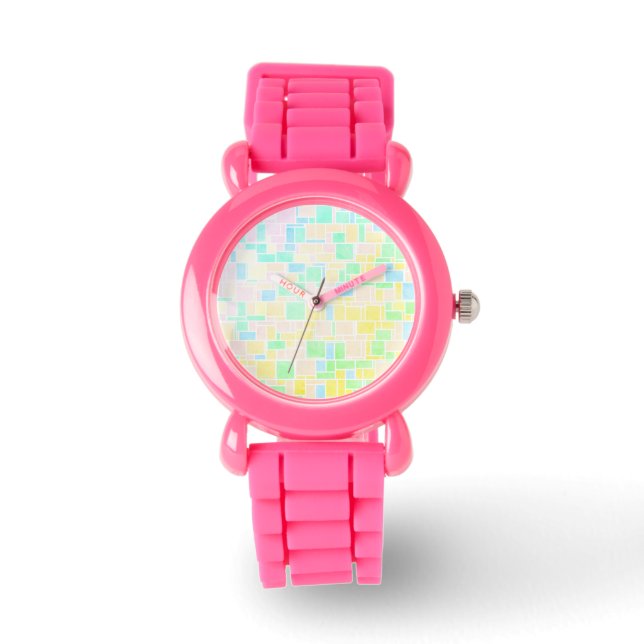 Mondrian Pastel 3 Armbandsur (Framsida)