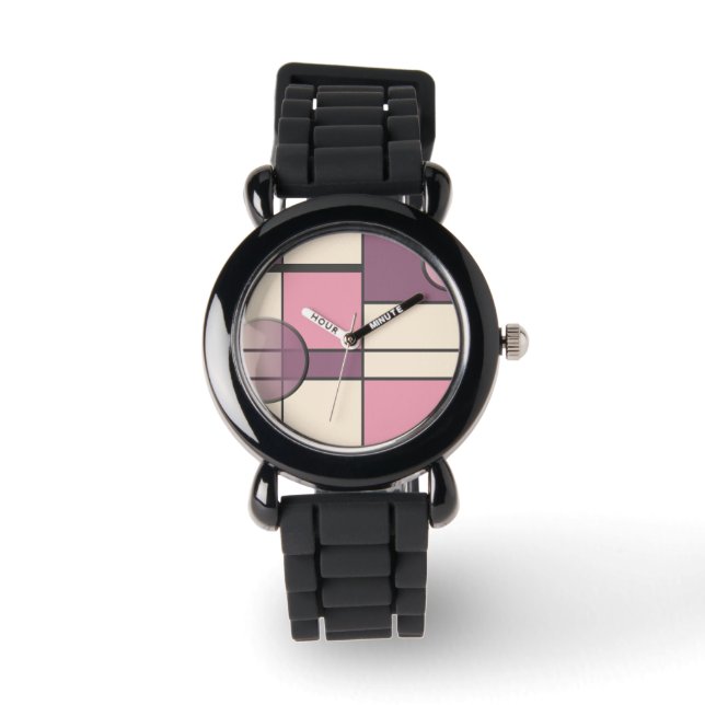 Mondrian & Pastell Armbandsur (Framsida)