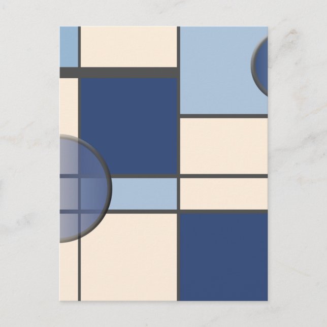Mondrian & Pastell Vykort (Framsida)