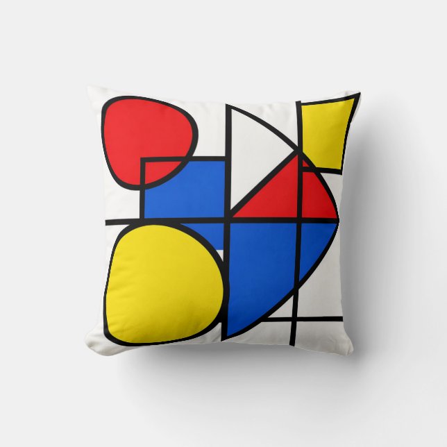 Mondrian Primärfärgs komposition Kudde (Framsida)