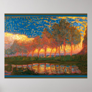 Mondrian - rad av Elva Poplars Poster