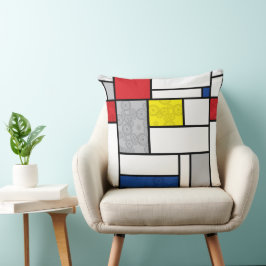 Mondrian Retro Cirklar Minimalistisk De Stijl Mode Kudde