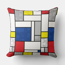 Mondrian Retro Cirklar Minimalistisk De Stijl Mode Kudde